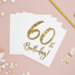 60th Birthday -servetit