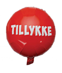 Pyöreä Tillykke Folioilmapallo