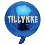 Sininen Tillykke Ilmapallo
