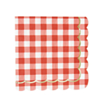 Ruudulliset Piknik Servetit Punainen/Valkoinen