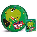 Hullu Dino Seinäkello Vihreä