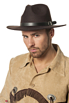 Ruskea Cowboy-hattu