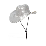 Paljetti Cowboyhattu Hopea