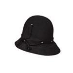 1920-luvun Cloche Hattu Musta