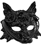 Steampunk Susi Naamio Musta