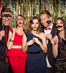 Uudenvuoden Photo Booth -tarvikkeet