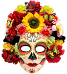 Auringonkukka Sugar Skull Naamio
