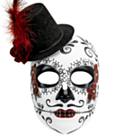 Dia de los Muertos Naamari Musta/Punainen