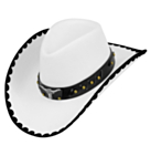 Texas Cowboyhattu Valkoinen