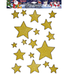 Glitter Tähti Tarrat Kulta