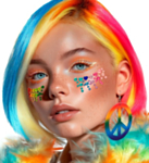 Pride Kasvokoristeet Sateenkaari