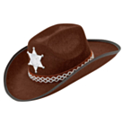 Sheriffi Cowboy Lastenhattu Ruskea