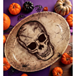 Luuranko Halloween Tarjotin Pyöreä