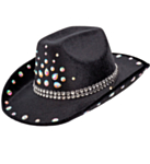 Timantti Cowboyhattu Musta