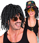 Reggae Dreadlock Peruukki Musta