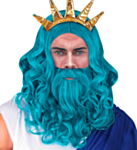 Poseidon Peruukki & Parta Turkoosi