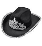 Tiara Cowboyhattu Musta
