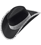 Kimalle Cowboyhattu Musta