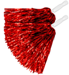Metallinhohtoiset Cheerleader Pompomit Punainen