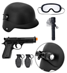 SWAT Lasten Naamiaisasusetti Musta