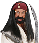 Pirates Of The Caribbean Peruukki Helmillä