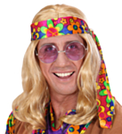 Hippie Dude Peruukki Vaalea