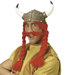 Obelix-kypärä hiuksilla