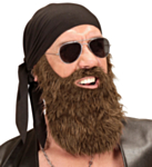 Moottoripyöräilijän Parta & Ruskea Bandana