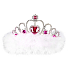 Tiara valkoisilla höyhenillä
