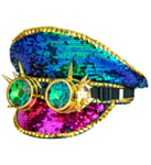 Kimalle Steampunk Kapteeninhattu Pinkki/Sininen