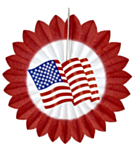 USA Viuhkakoriste Punainen