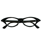 Cateye 50-luvun Aurinkolasit Musta