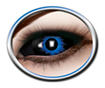 Sclera-piilolinssit Sininen demoni, 6 kk
