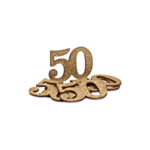 50-vuotis Pöytäkonfetti Kulta