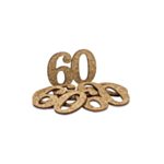 60-vuotis Pöytäkonfetti Kulta