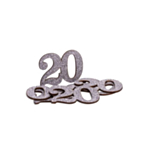 20-vuotis Pöytäkonfetti Hopea