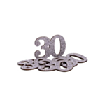 30-vuotis Pöytäkonfetti Hopea