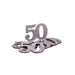 50-vuotis Pöytäkonfetti Hopea