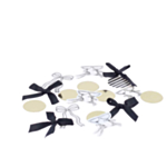 Rusetit Pöytäkonfetti Musta/Valkoinen/Kulta