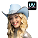 Kimaltava Cowboyhattu Vaaleansininen