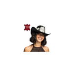 Cowboy-hattu Krystal musta