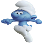 Smurffit® Folioilmapallo Sininen/Valkoinen