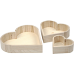Sydänkulhot Puu Beige