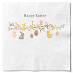 Happy Easter Servietter Hvid