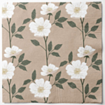 Blomster Servietter Beige