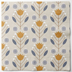 Blomster Servietter Beige