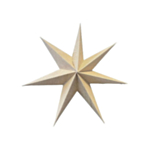 Papirstjerne Beige