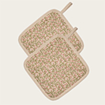 Blomstret Grydelap Beige