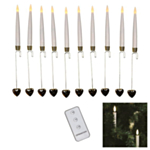 LED Stearinlys Med Lyseholder Hvid