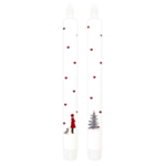 LED Stearinlys Hvid